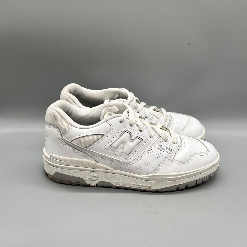 New Balance Shoes Mens 5.5 White Leather 550 Retro Low Top Basketball Sneakers
